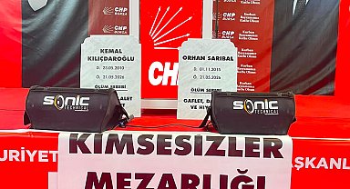 Bursa'da CHP'den Kılıçdaroğlu ve Sarıbal'a mezar taşlı protesto