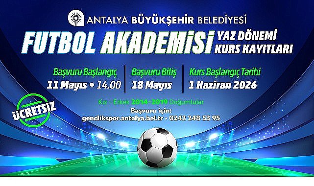 Büyükşehir Futbol Akademisi kayıtları başlıyor