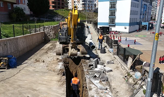 Trabzon Ortahisar'da altyapı seferberliği sürüyor