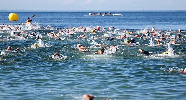 İstanbul Florya Sahili'nde Triatlon heyecanı