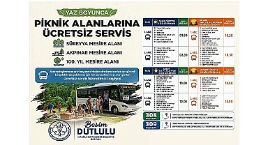 Mesire Alanlarına Ücretsiz Ulaşım Başlıyor