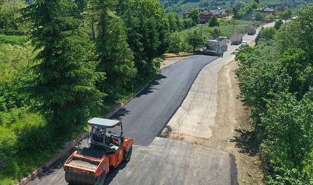 Ordu'da Çatalpınar Göller Mahallesi yolu asfaltlandı