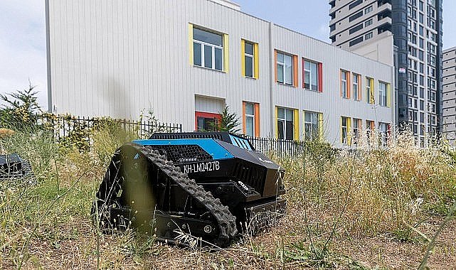 Yenişehir'de yabani otlara teknolojik tırpan