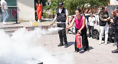 Ankara Keçiören'de personele afet ve yangın eğitimi