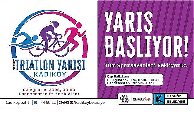 Kadıköy'de Sprint Triatlon İçin Geri Sayım Başladı