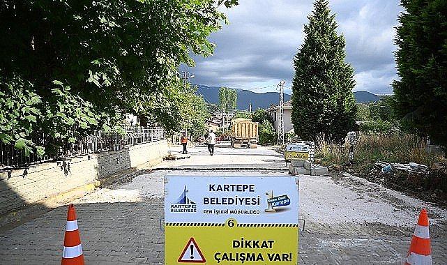 Kartepe'de Üstyapı Çalışmaları Aralıksız Sürüyor