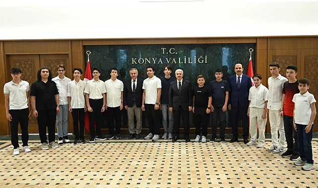 Konya'da Vali Akın ve Başkan Altay şampiyonlarla buluştu