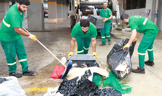 Bursa Osmangazi'de pazarlardan aylık 600 ton atık toplanıyor
