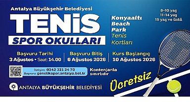Büyükşehir'in ücretsiz tenis eğitimlerinde yeni dönem başlıyor