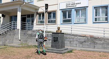 Kayseri Talas'ta okullarda bakım zamanı