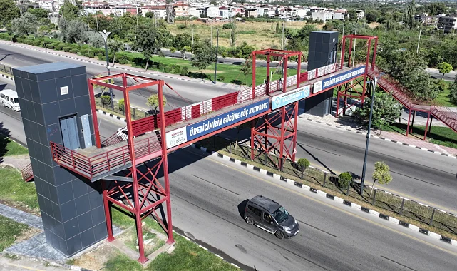 Manisa'da üst geçide asansör kolaylığı