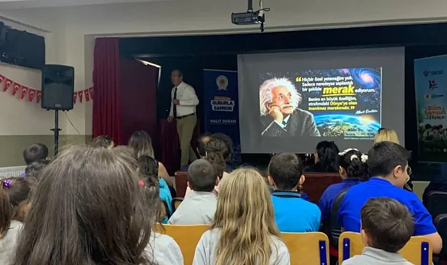Bilim Samsun köy okullarında öğrencilerle buluştu